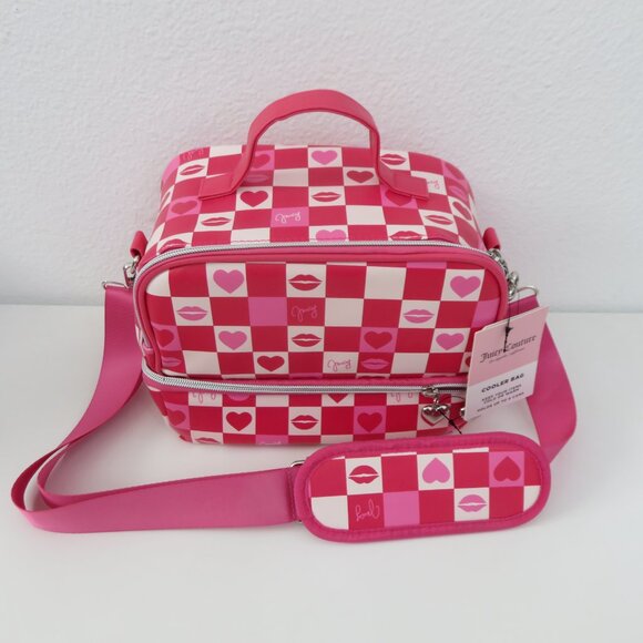Juicy Couture Signature Logo Insulated Double Zip Cooler Bag - Picture 2 of 6